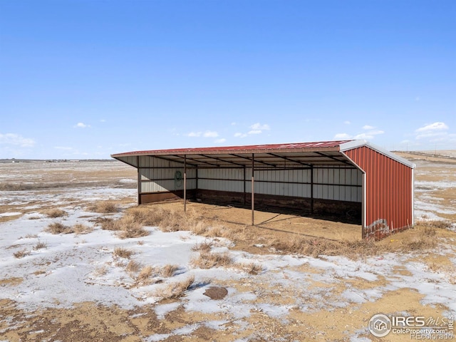 view of snow covered structure