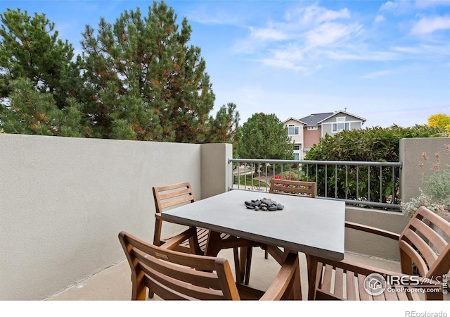 exterior space with a balcony