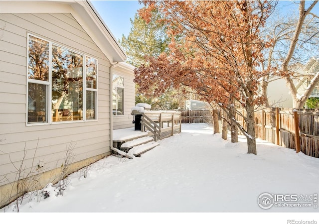 view of snowy yard