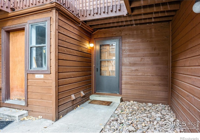 view of doorway to property