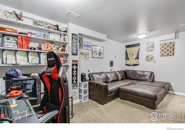 view of carpeted living room