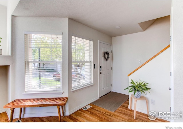 entryway with light wood-type flooring