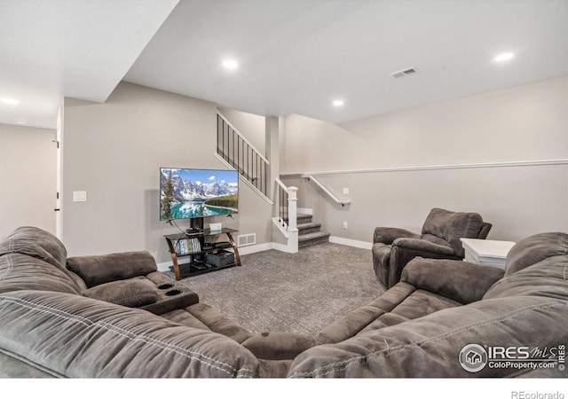 view of carpeted living room