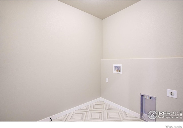 laundry room featuring hookup for a washing machine and hookup for an electric dryer