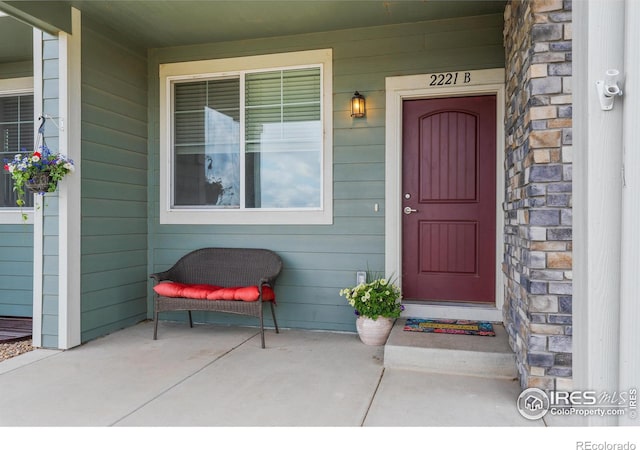 view of doorway to property