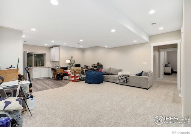 view of carpeted living room