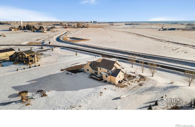 drone / aerial view featuring a rural view