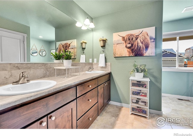 bathroom featuring vanity