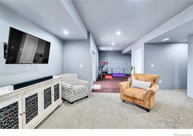 view of carpeted living room