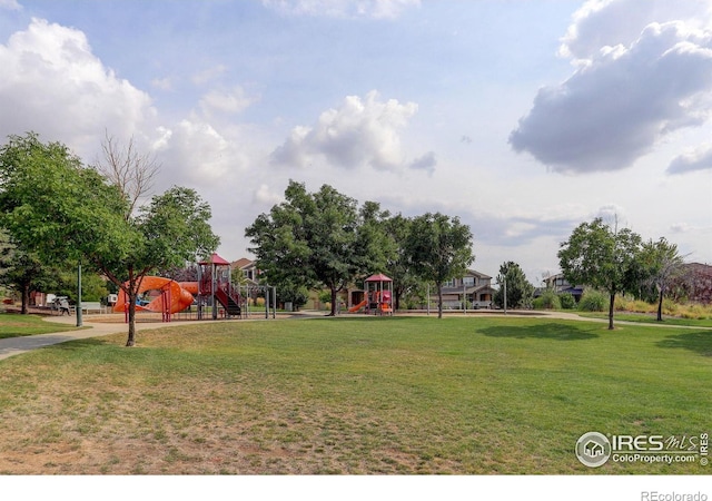 exterior space with a playground