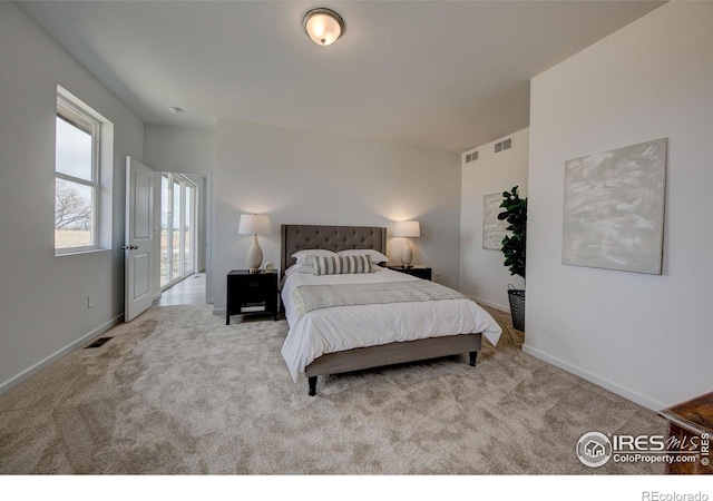 view of carpeted bedroom