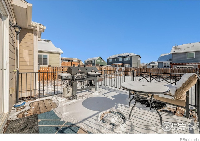 view of patio featuring area for grilling