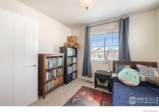 view of carpeted bedroom