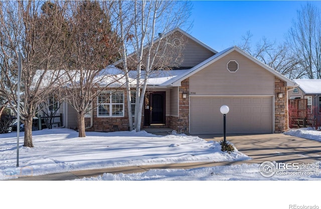 view of front of home featuring a garage