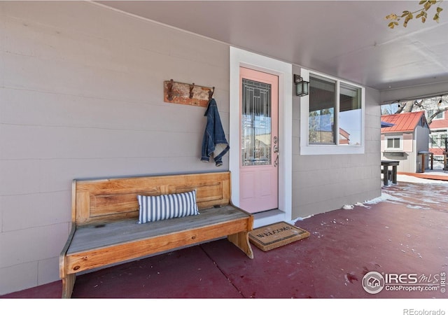 view of doorway to property