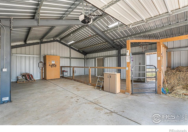 garage featuring a garage door opener