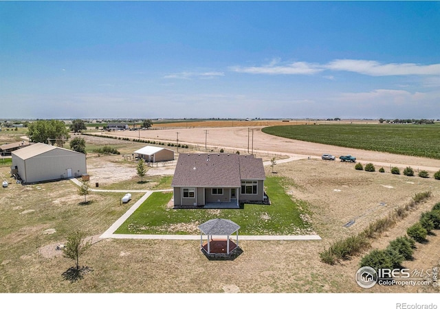 drone / aerial view featuring a rural view