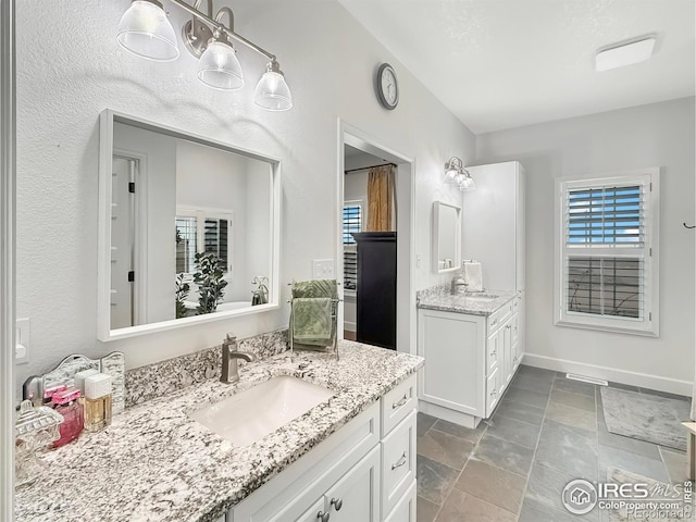 bathroom with vanity