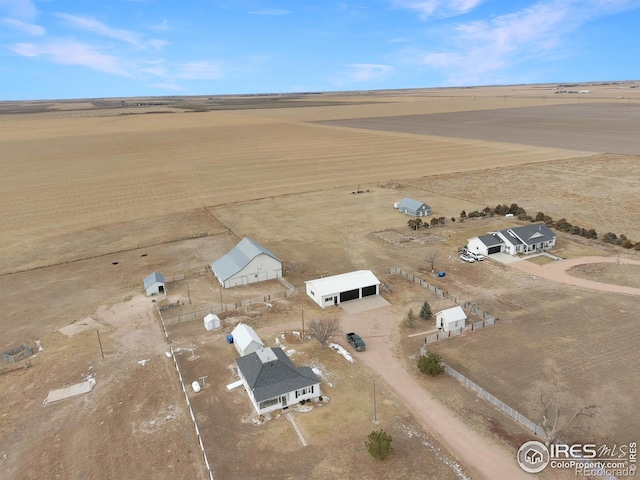 aerial view featuring a rural view