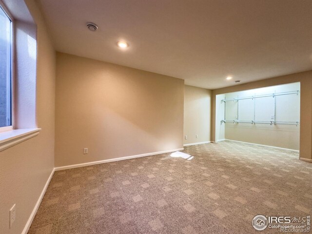 view of carpeted empty room