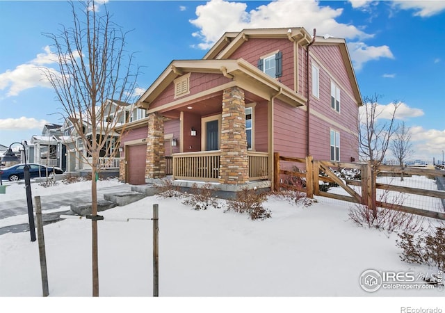 craftsman-style house with a porch