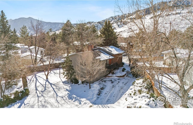 exterior space with a mountain view