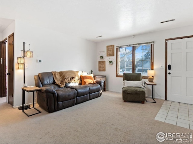 view of carpeted living room