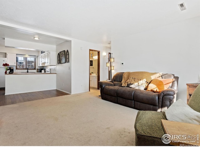 view of carpeted living room