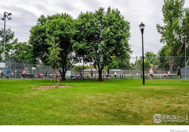 surrounding community featuring a lawn