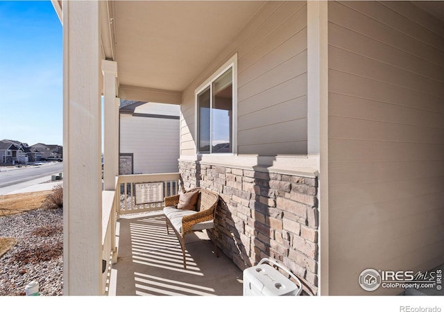 view of patio with a porch