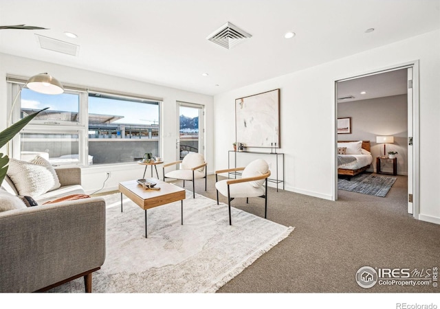 view of carpeted living room