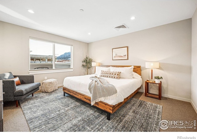 bedroom with carpet flooring