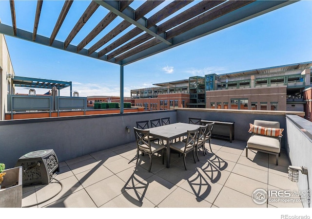 view of patio / terrace with a pergola