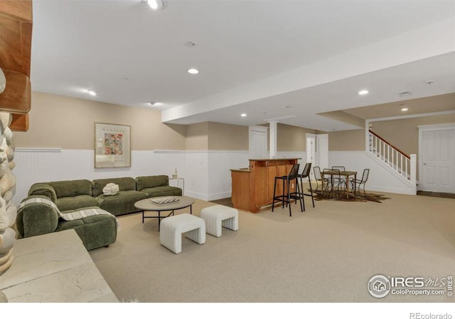 view of carpeted living room