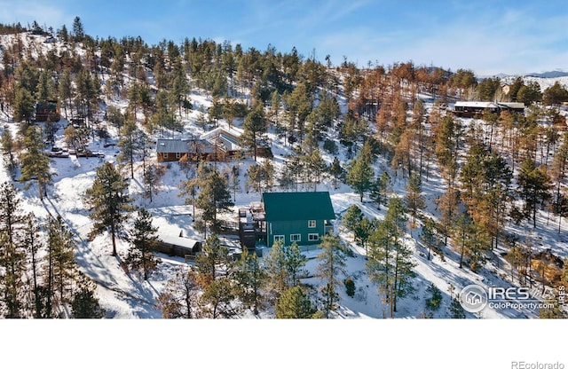 view of snowy aerial view