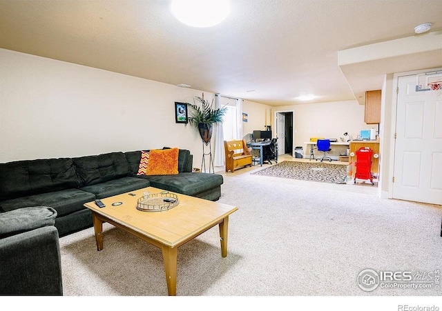 view of carpeted living room