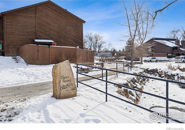 view of snowy yard