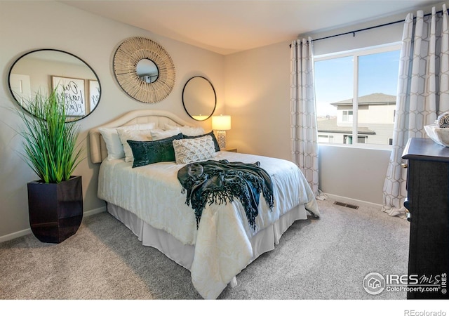 view of carpeted bedroom