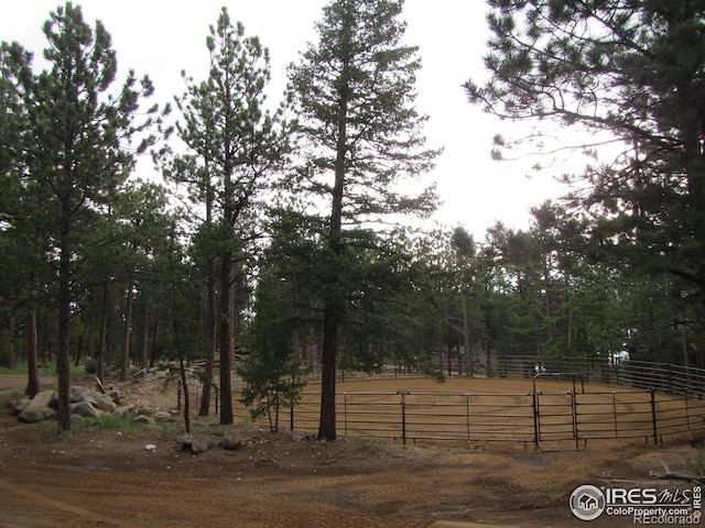 view of yard featuring a rural view