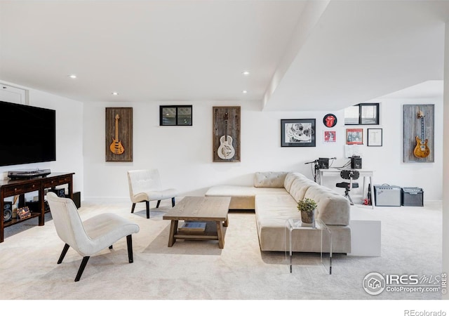 view of carpeted living room