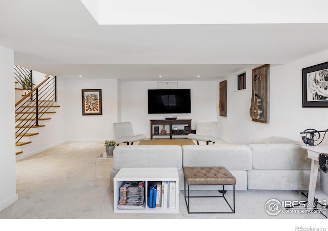 view of carpeted living room