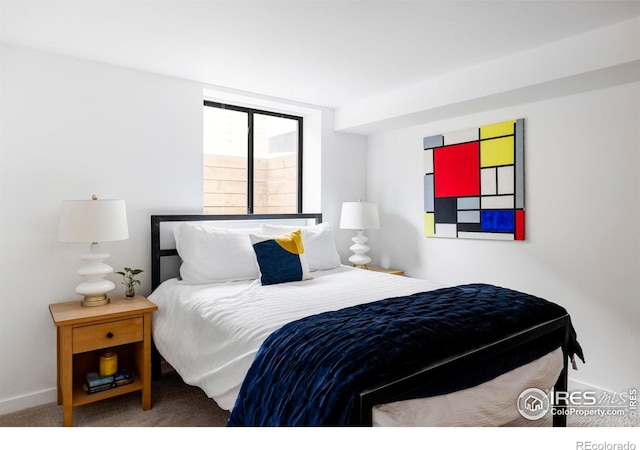 bedroom with carpet flooring