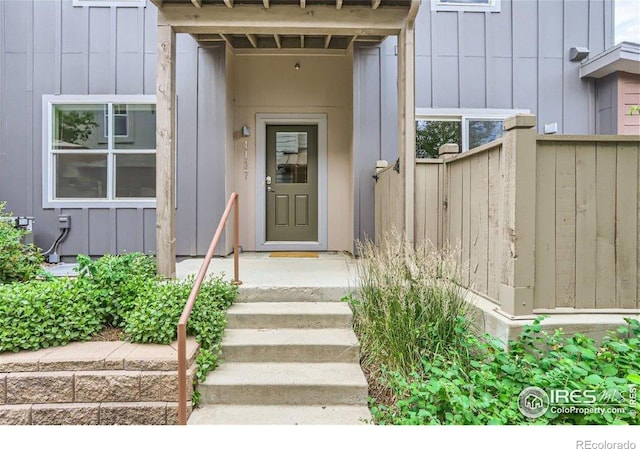 view of doorway to property