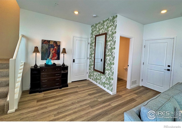 bedroom featuring wood-type flooring