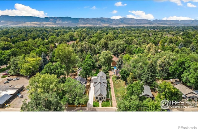 119 N Shields St, Fort Collins, CO 80521 - birds eye view of property with a mountain view