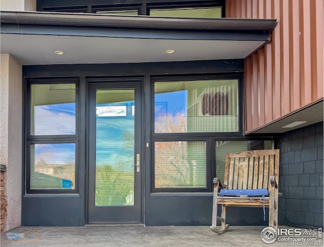 view of doorway to property