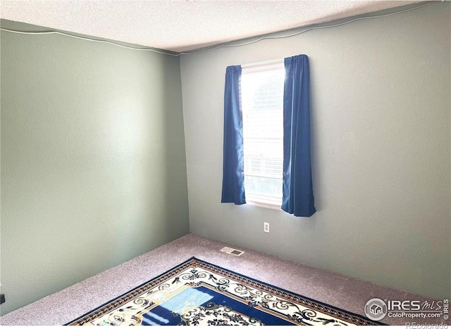 empty room featuring plenty of natural light and a textured ceiling