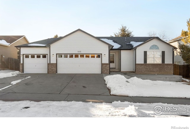 view of front of house featuring a garage