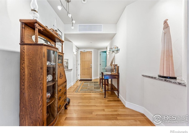 interior space featuring light hardwood / wood-style floors