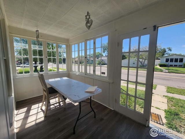 view of sunroom